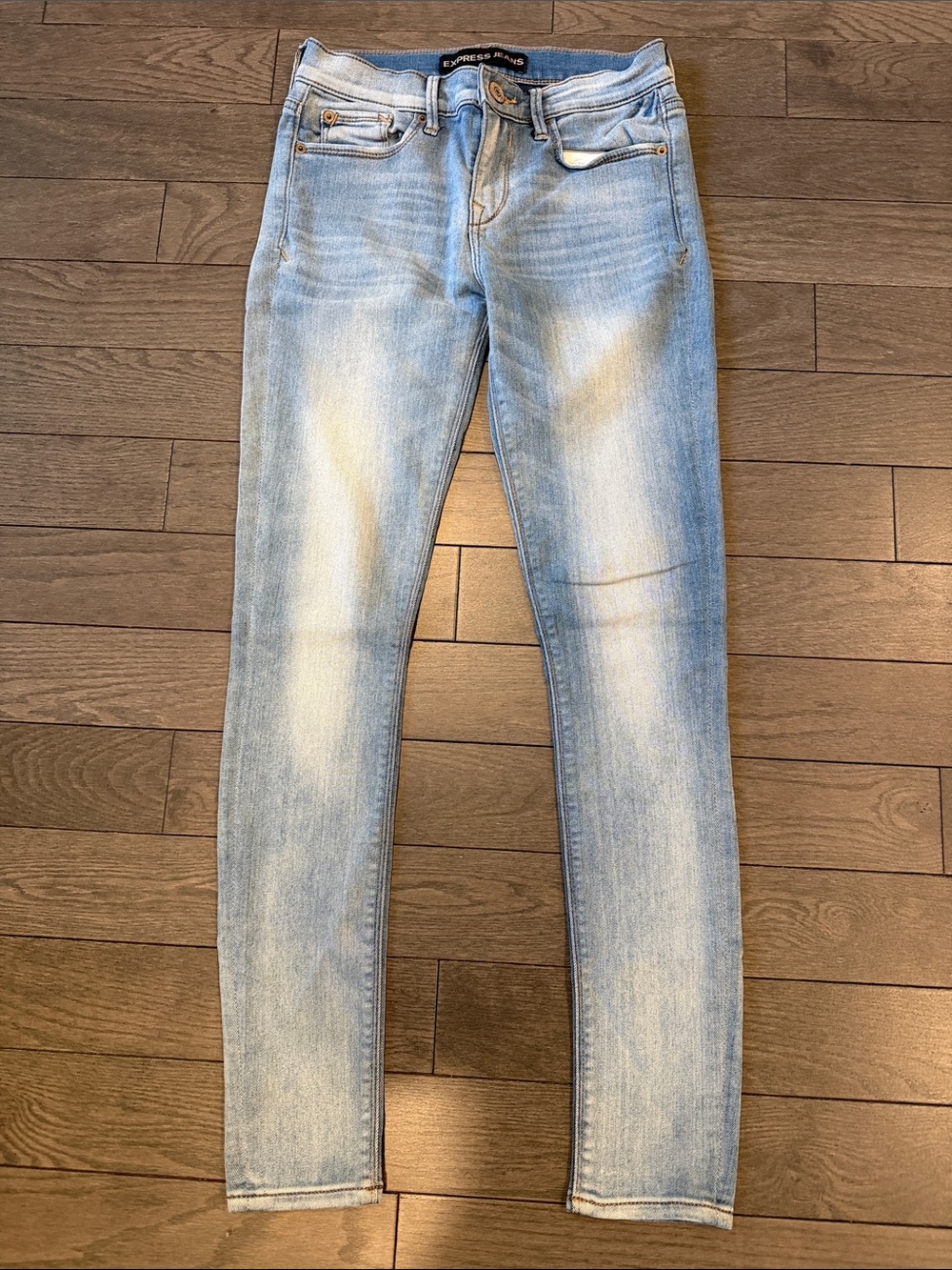Express Women's Light Blue Skinny Jeans